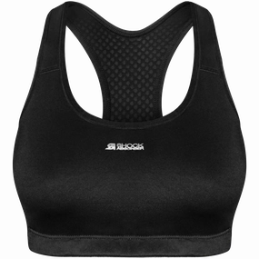 Shock Absorber Active Crop Top Womens Sports Bra - Black Loose Fit