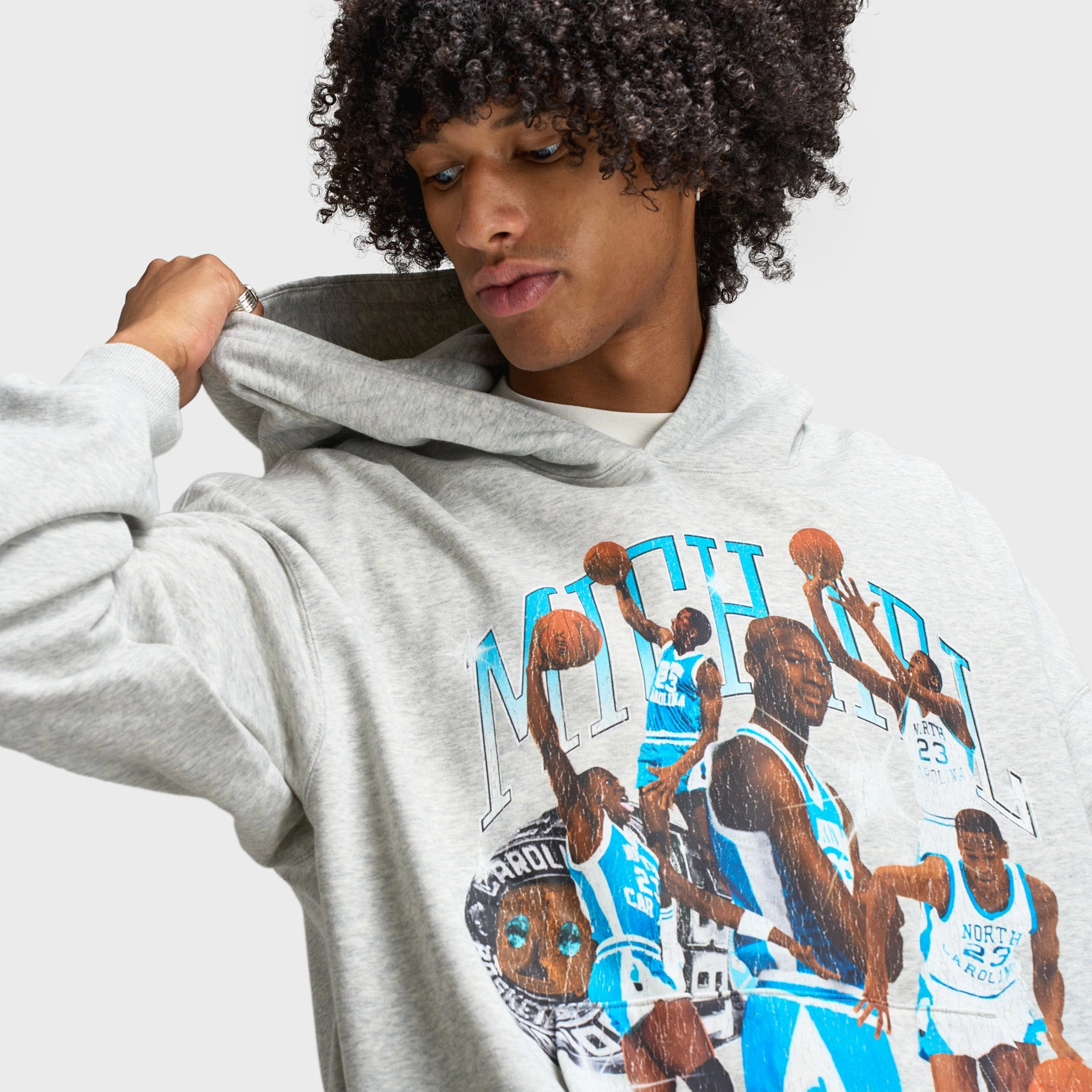Stretchable Panels Jordan Flight Pullover Hoodie Heather Grey / Black