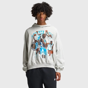 Convertible Collar Jordan Flight Pullover Hoodie Heather Grey / Black