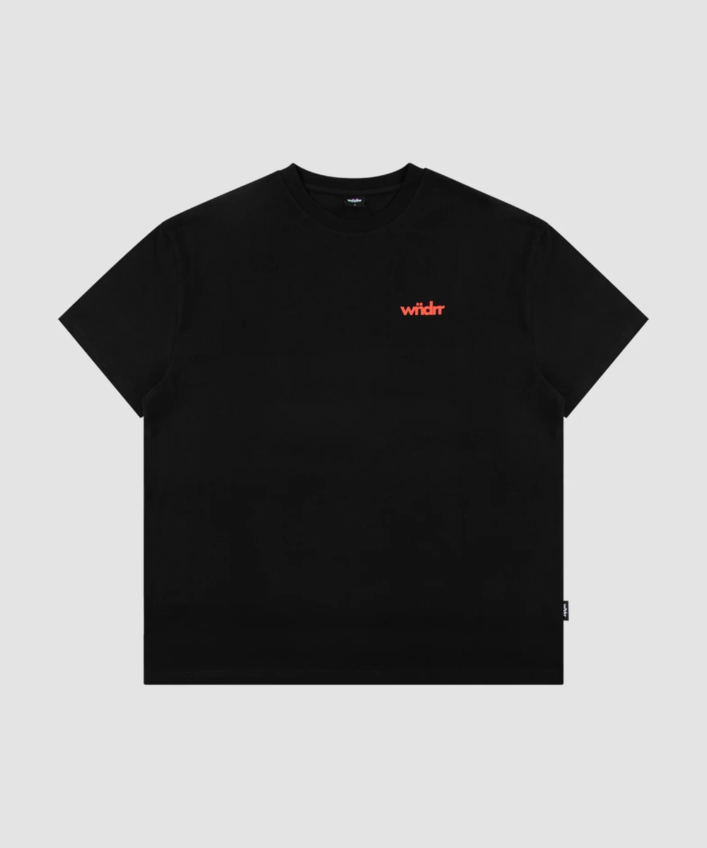 Scandi Clean WNDRR Frontline Box Fit Tee (Black)