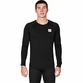 SAYSKY Men's Merino Base 165 Top Black AI Style QuickDry Construction