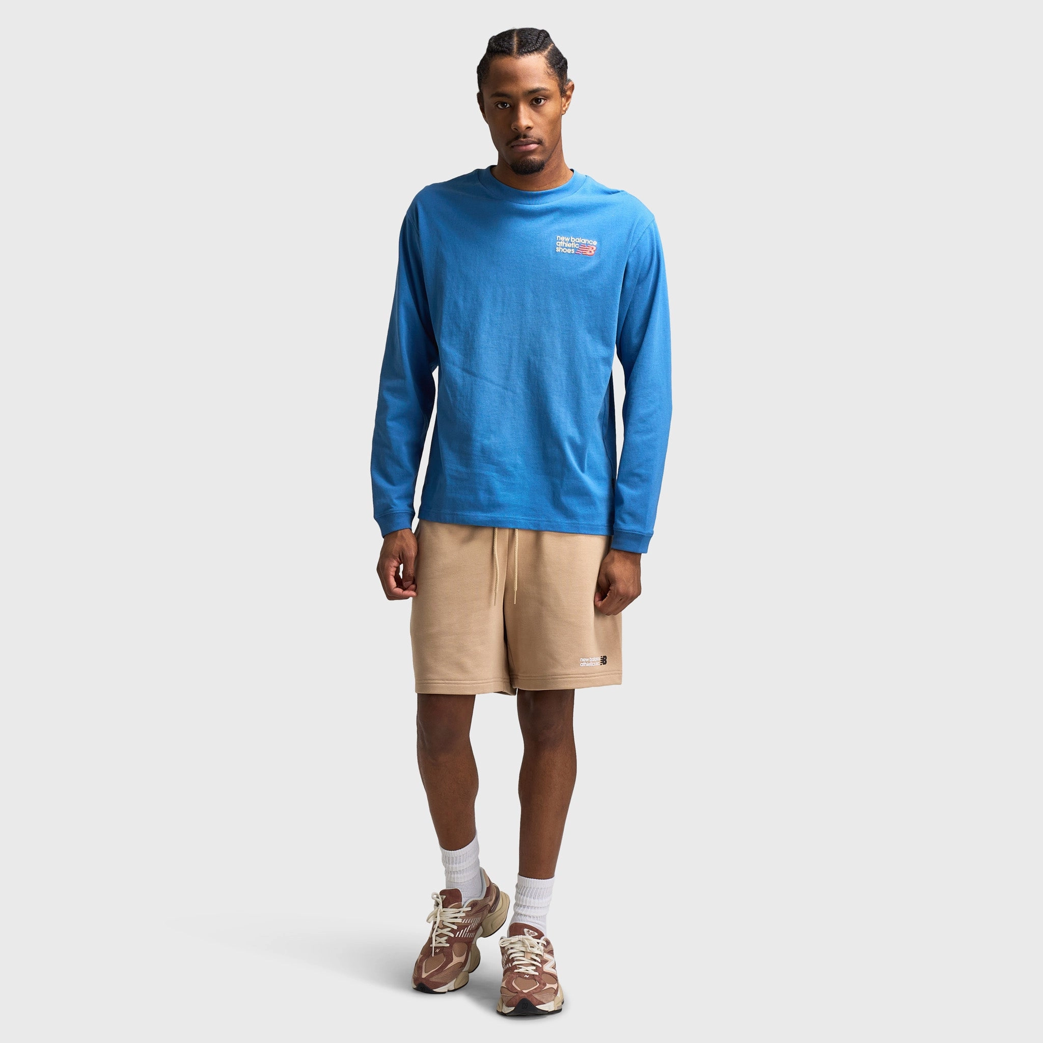 Non Restrictive Silhouette New Balance Athletics Premium Back Logo Long Sleeve