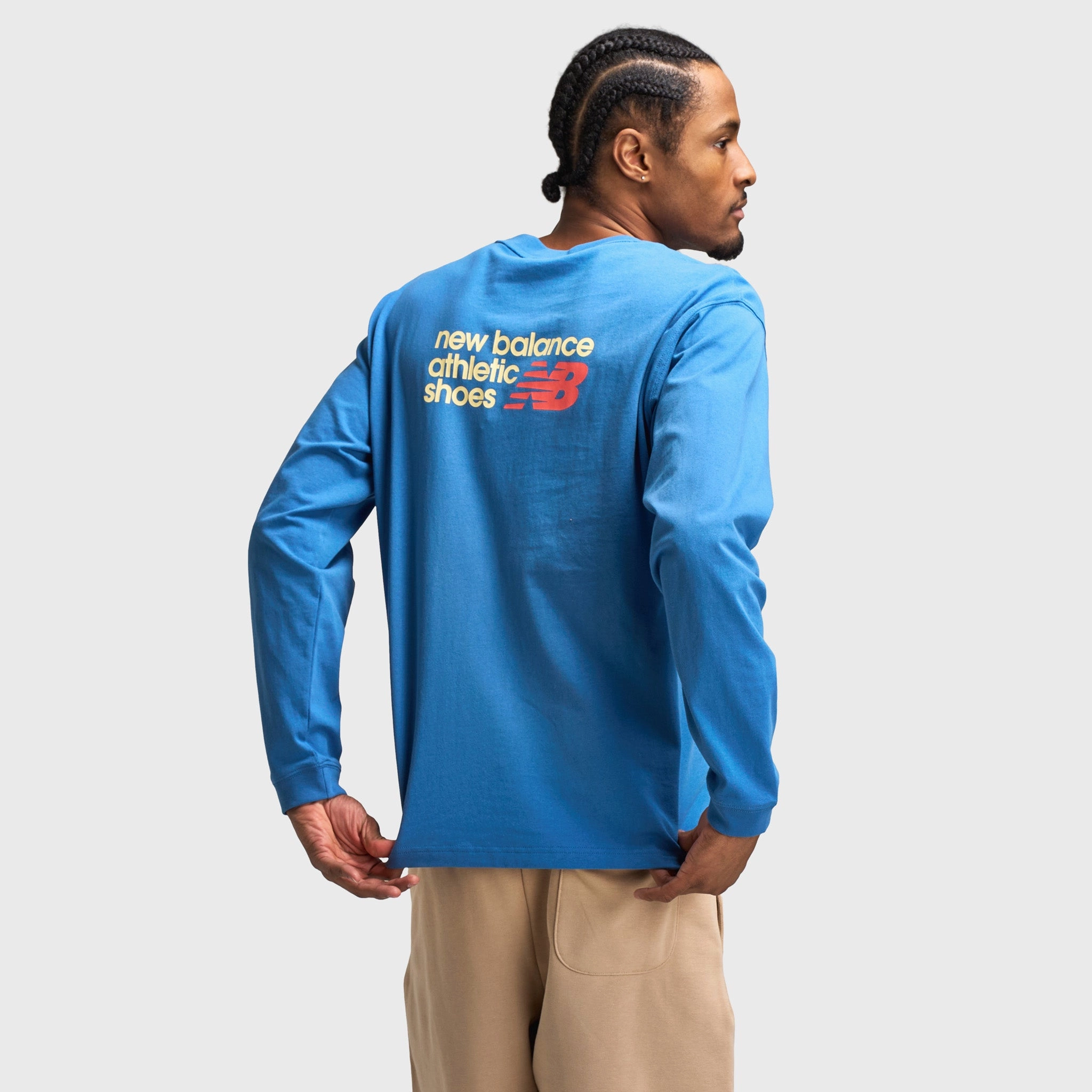 Double Layered Hem basic technology New Balance Athletics Premium Back Logo Long Sleeve