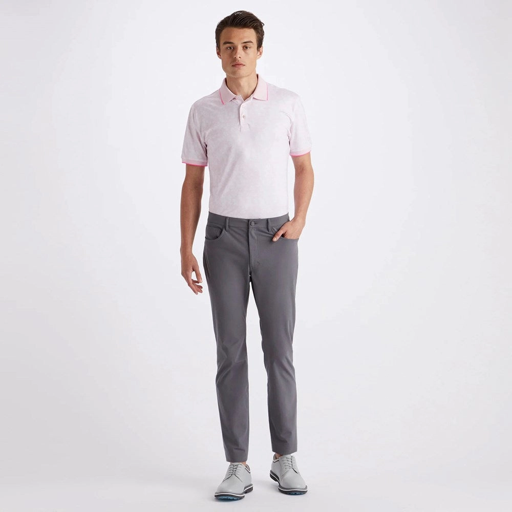 G/Fore Blossom Rib Collar Tech Golf Polo Shirt - Blush Club Style ButtonDown Collar