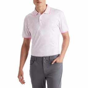 G/Fore Blossom Rib Collar Tech Golf Polo Shirt - Blush Durable Fabric