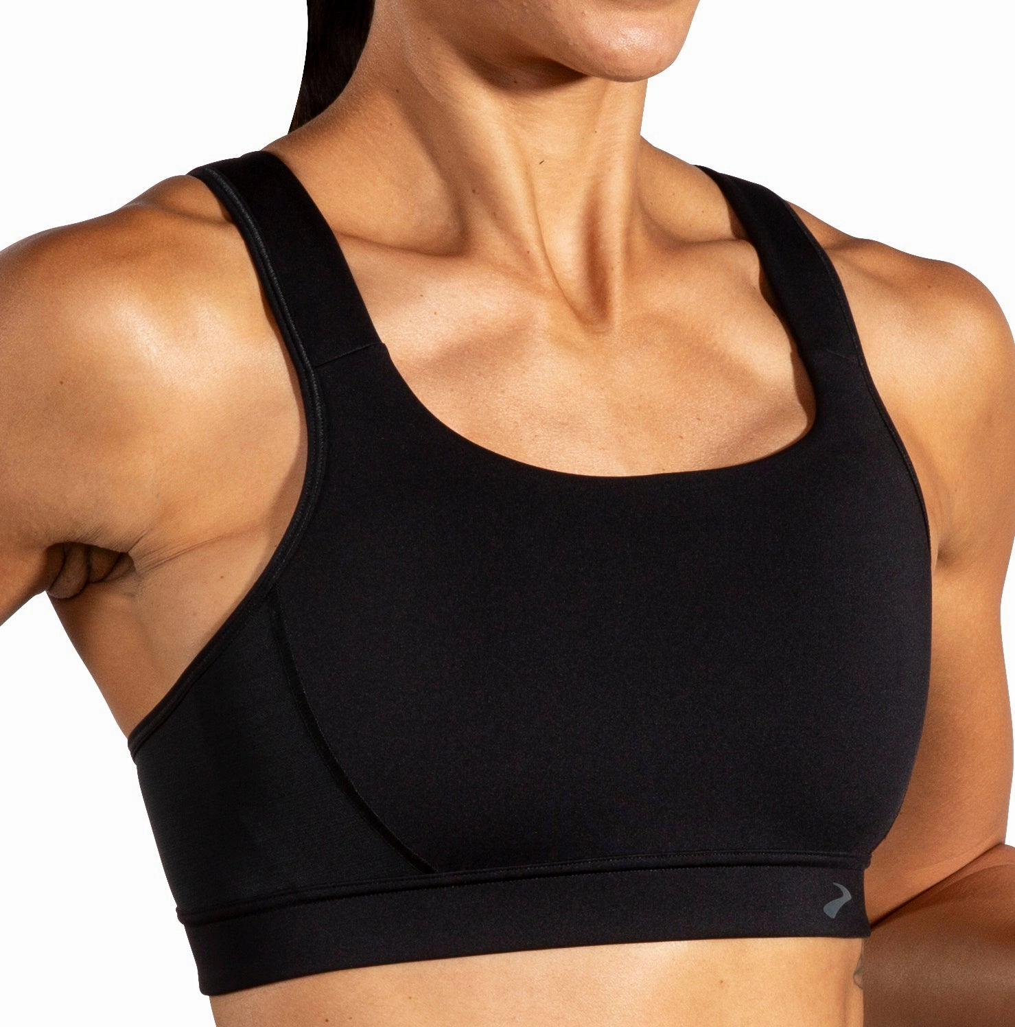 Brooks Convertible 2.0 Womens Sports Bra - Black AntiSlip Grip Technology