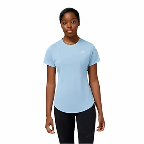 Women's Accelerate Short Sleeve Top - Blue Haze Flatlock Seams BondedShoulder