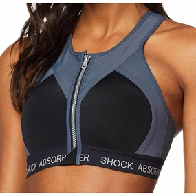 DropIn Pocket Design Professional athlete gear Shock Absorber Infinity Power Womens Sports Bra - Black