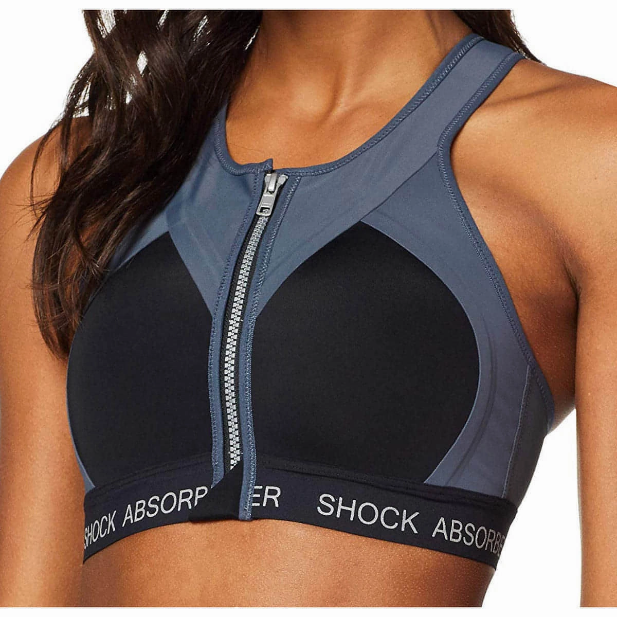DropIn Pocket Design Professional athlete gear Shock Absorber Infinity Power Womens Sports Bra - Black