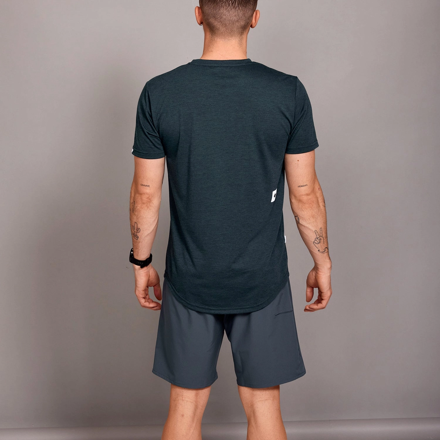 SAYSKY Men's Clean Motion Tee Grey SlipResistantHem