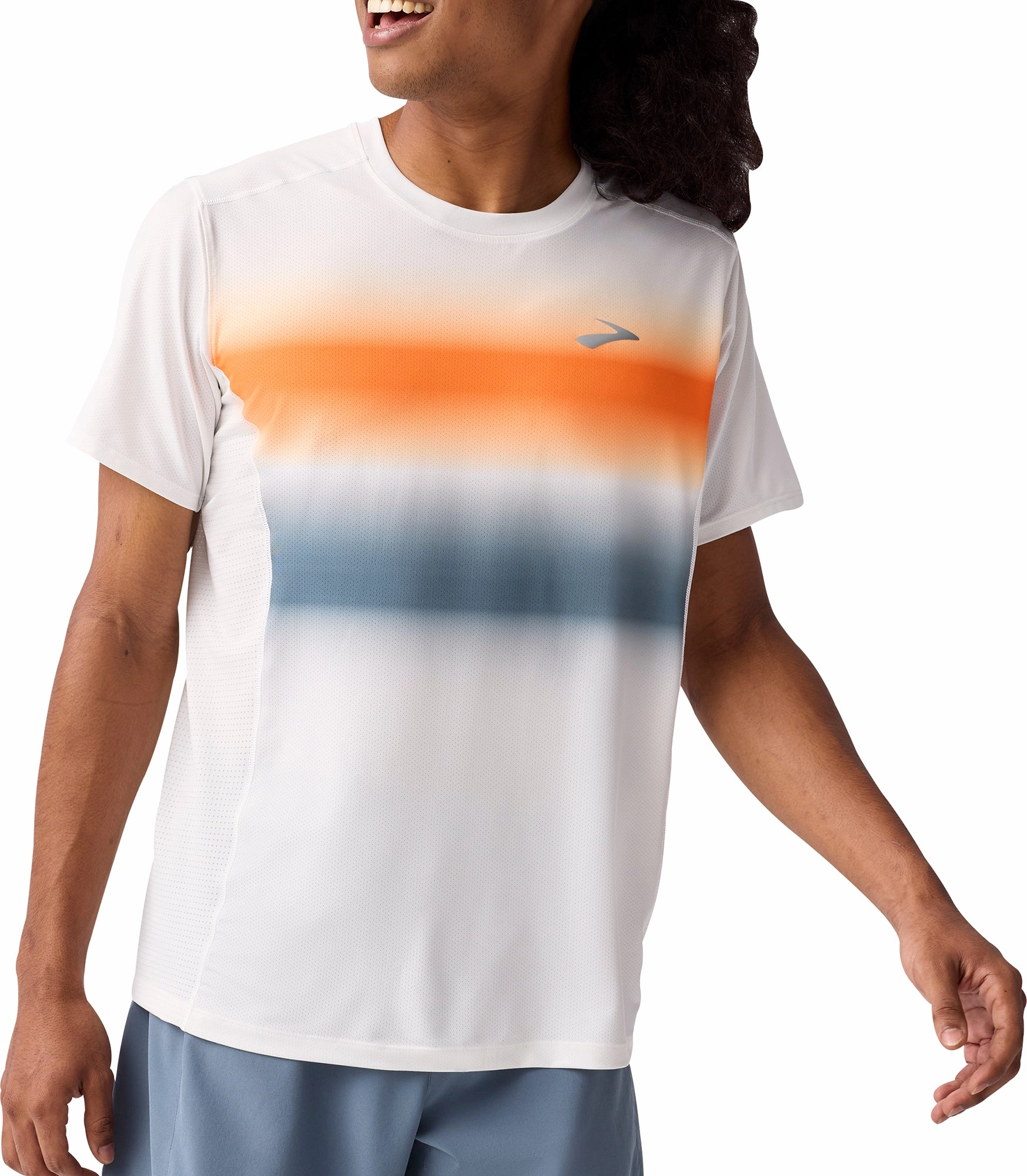 Anti Pilling Surface Fit For Movement Brooks Atmosphere 3.0 Short Sleeve Mens Running Top - White