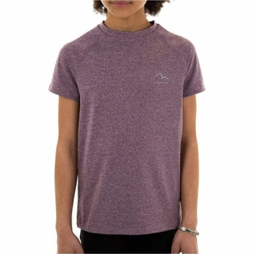 More Mile Train To Run Girls Short Sleeve Running Top - Purple Daily Casual fade resistant color