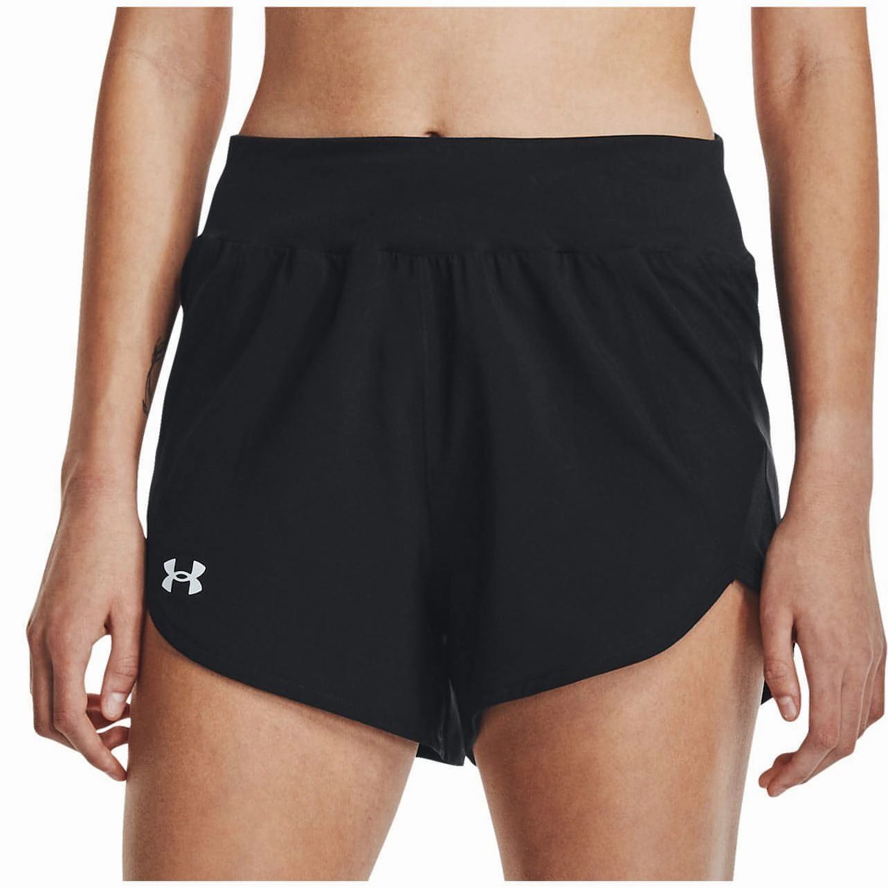 Under Armour Fly By Elite High-Rise Womens Running Shorts - Black attention-grabbing Casual wearer clothing