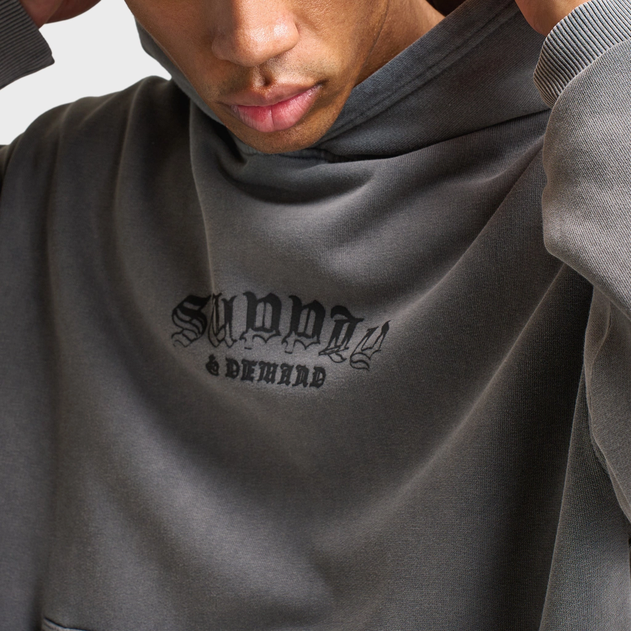 Supply & Demand Dagga Hoodie / Washed Iron Gate FoldableStorageCapability Lightweight Design
