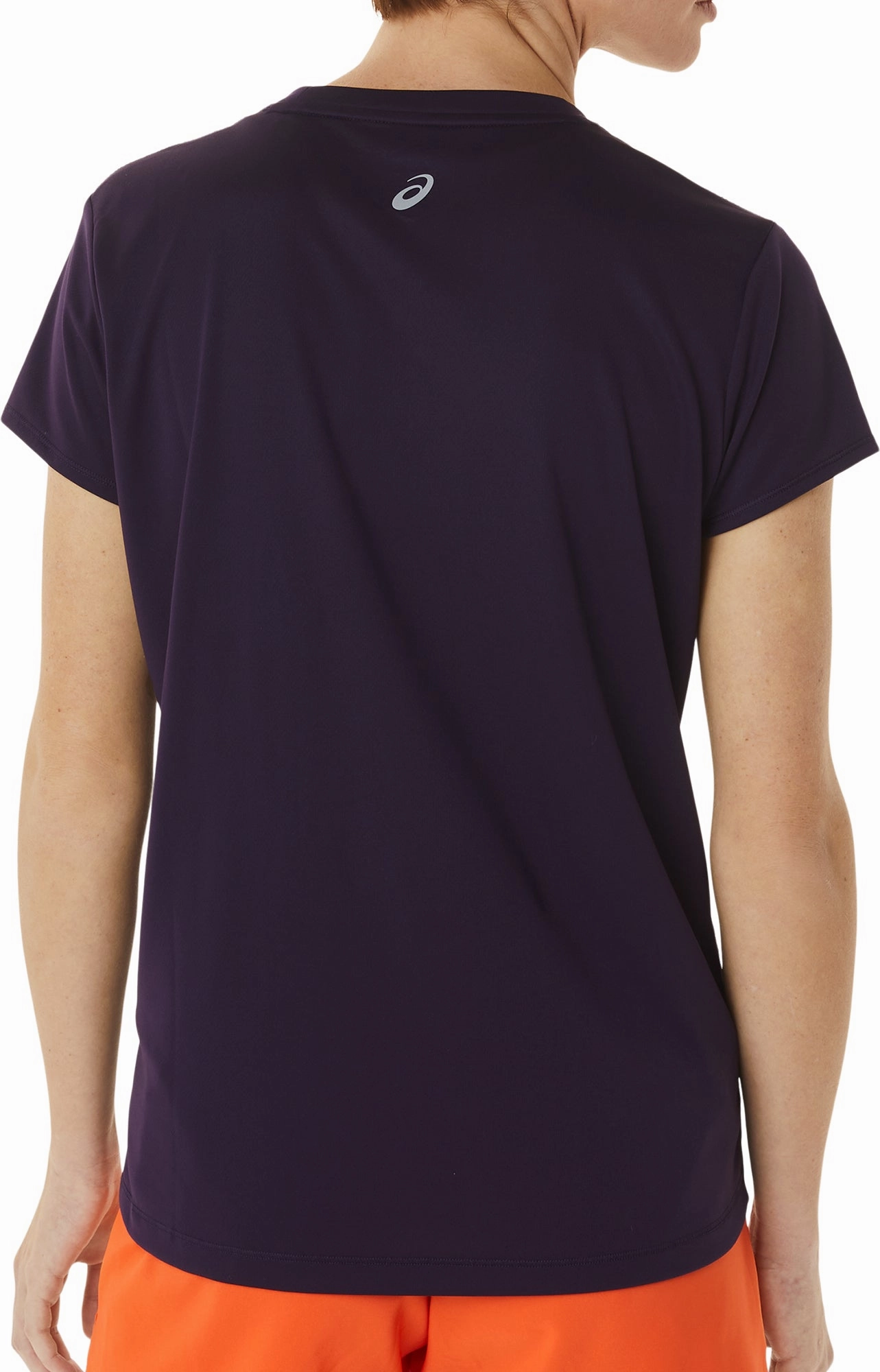 Asics FujiTrail Logo Short Sleeve Womens Running Top - Purple Snag Resistant Surface