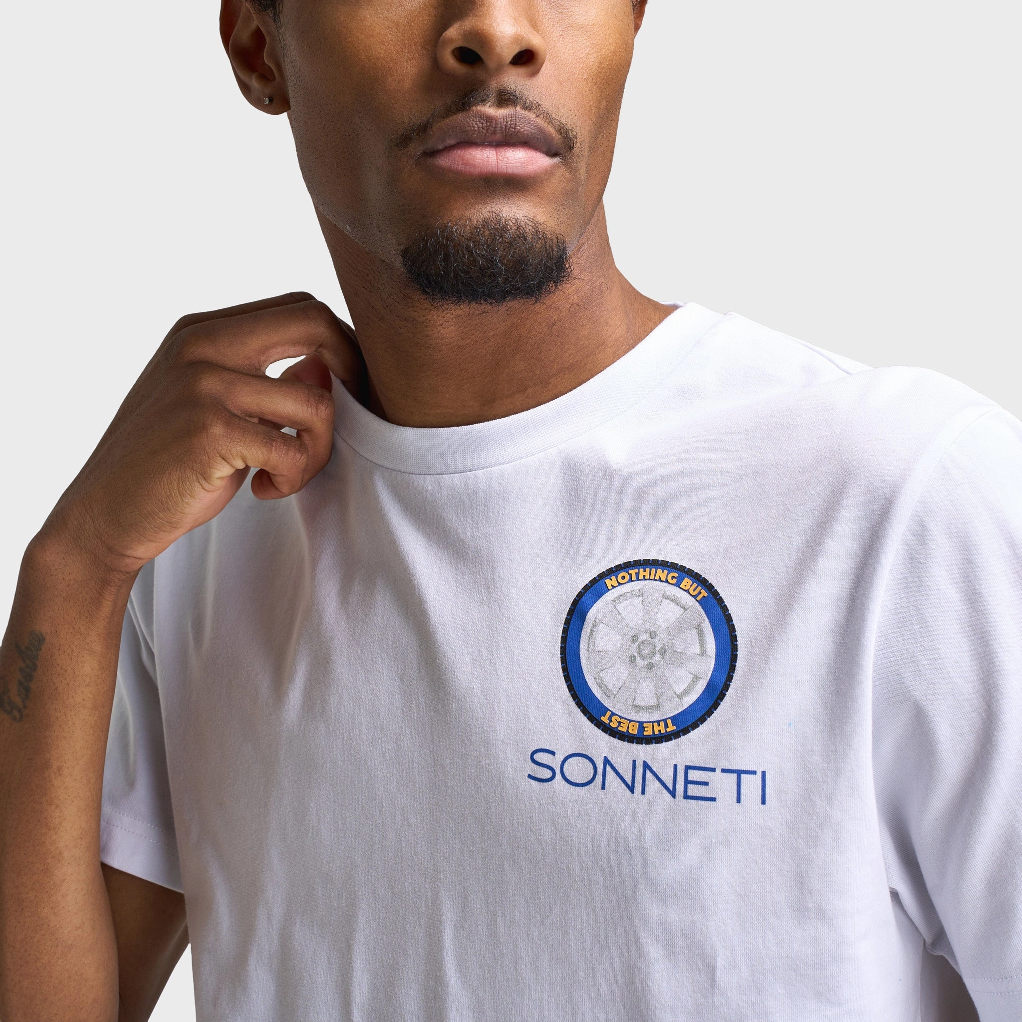 Sonneti Wheeler Graphic T-Shirt / Optic White Elastic Free