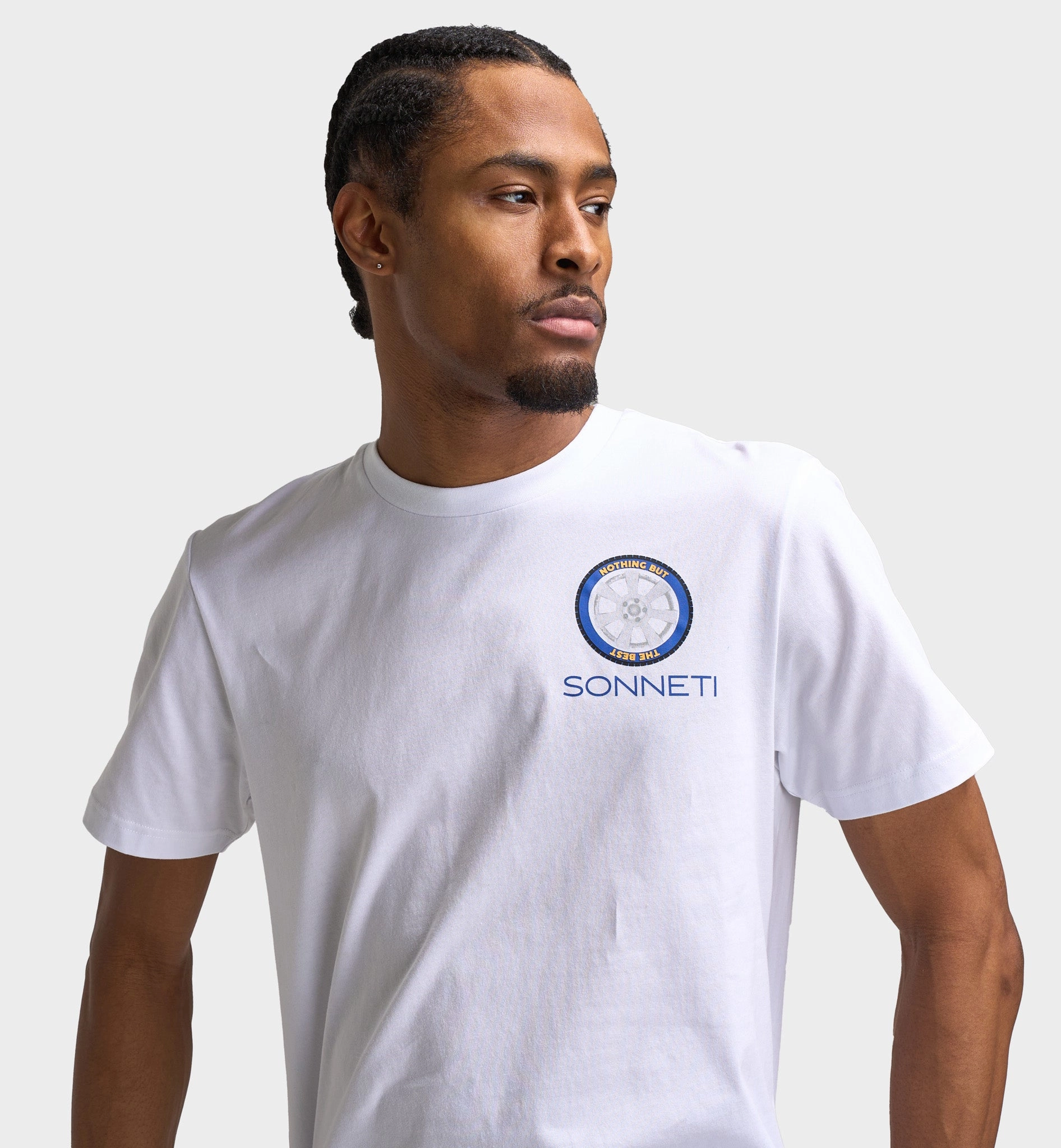 Fire - Resistant Non Chafing Edges Sonneti Wheeler Graphic T-Shirt / Optic White