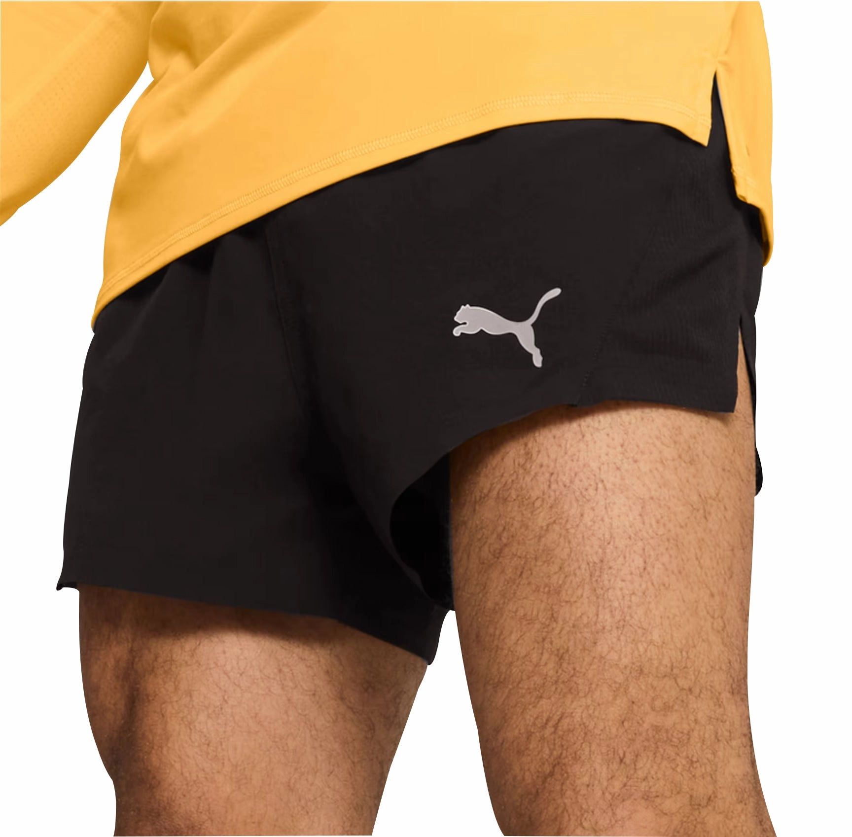 Puma Run Ultraweave Velocity 3 Inch Mens Running Shorts - Black Ultimate Fit