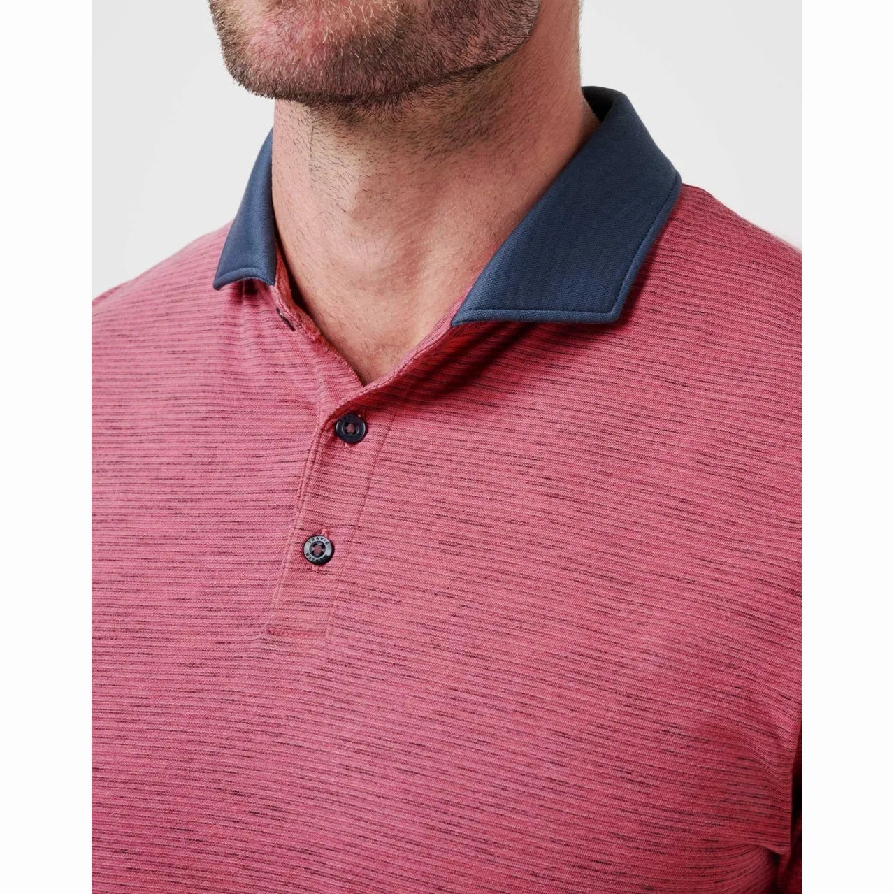 MoistureWicking Fabric Travis Mathew Common Interest Polo Golf Shirt - Rose Wine