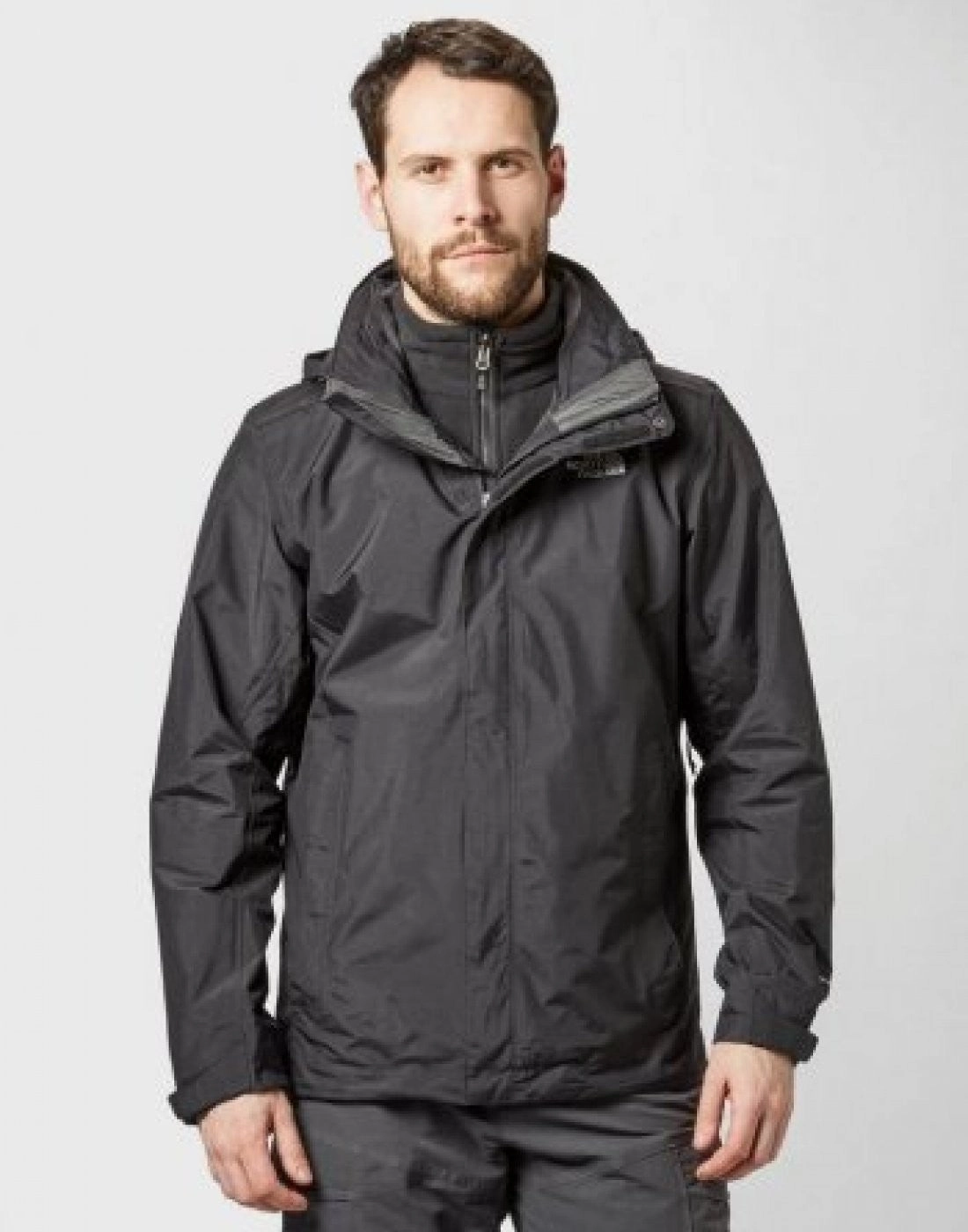 Men??s Evolve II Triclimate Jacket | BLACK Quiet Core AntiPilling Fabric