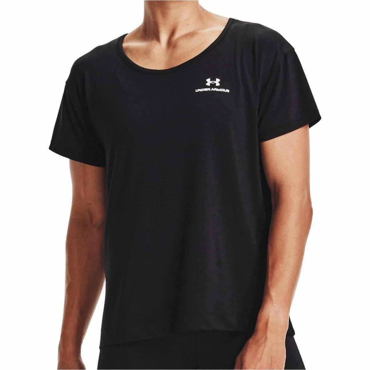 Fine Weave EcoDyeProcess Under Armour Rush Energy Core Short Sleeve Womens Training Top - Black