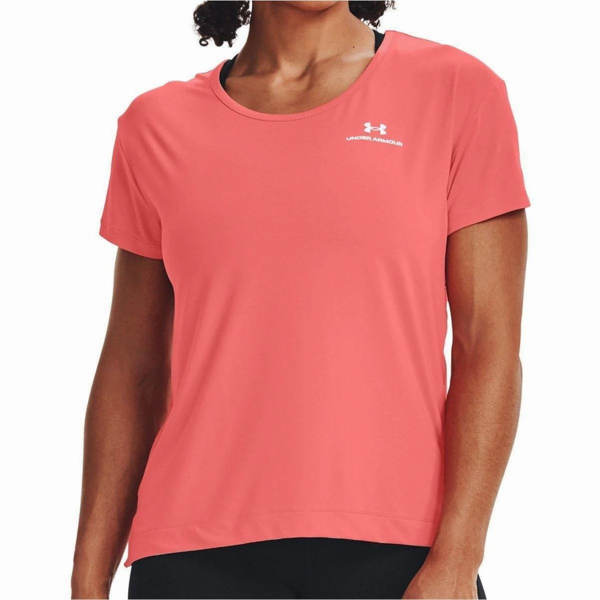 Virtual Fit Under Armour Rush Energy Core Short Sleeve Womens Training Top - Pink