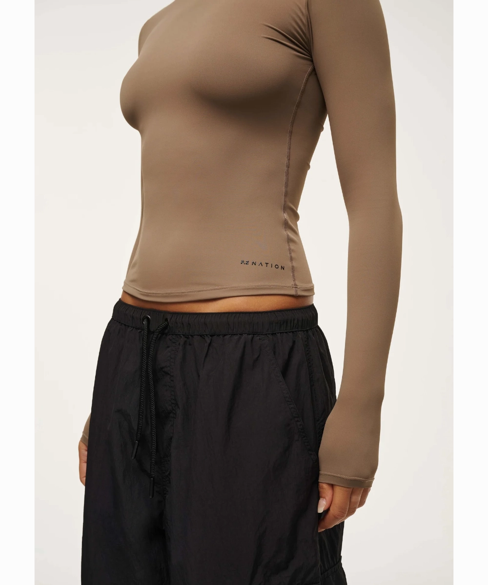 P.E Nation Foundation LS Top (Fossil) NonIrritating