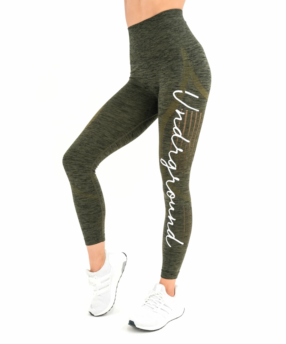Metal Core Magic Glow UNDRGROUND Booty Shaper Tights (Khaki)