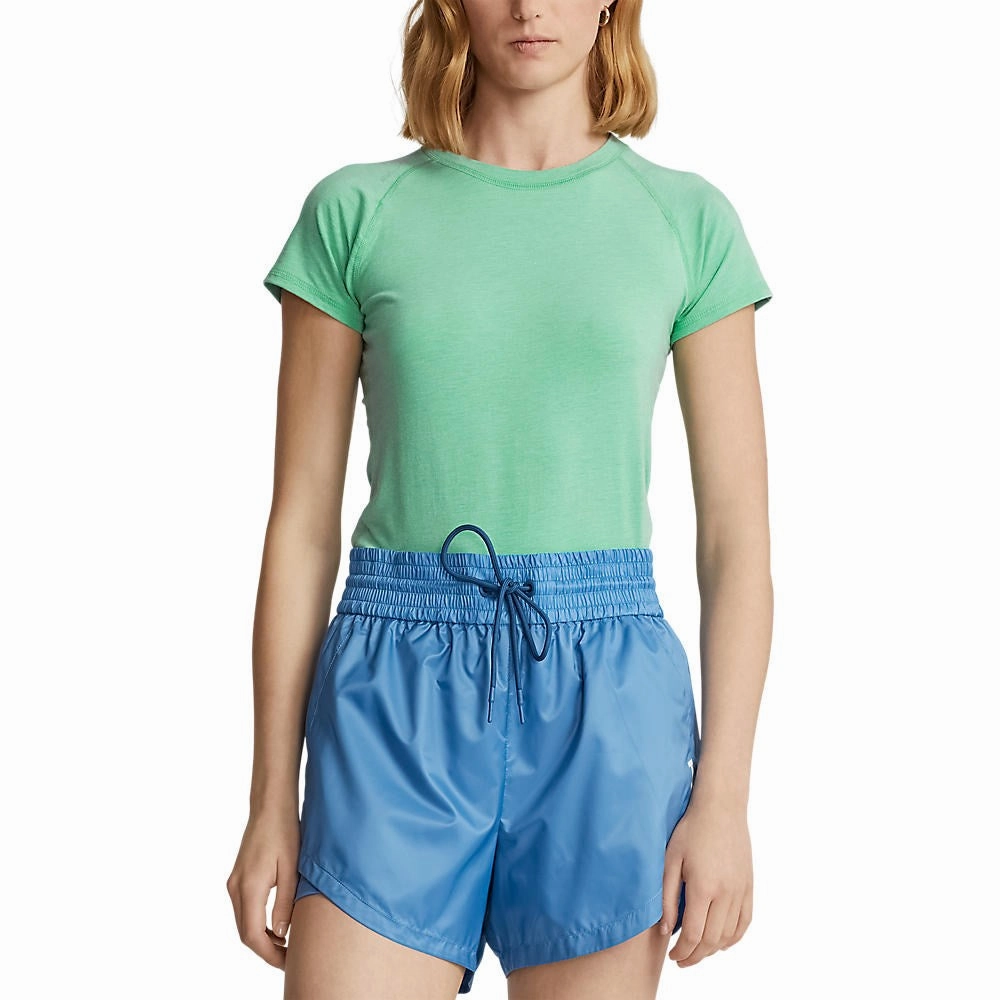 Soft Jersey Fabric AntiStatic Fabric Treatment RLX Ralph Lauren Women's Stretch Crew Tee - Resort Green Heather