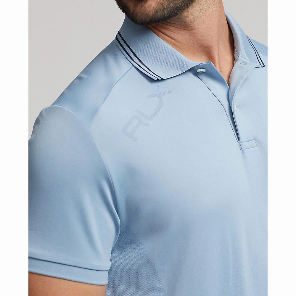Performance Ready Interlock Cotton RLX Ralph Lauren Performance Jacquard Golf Shirt - Vessel Blue