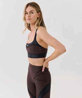 P.E Nation Mastery Sports Bra (Coffee Bean) Semi Formal Zero Core