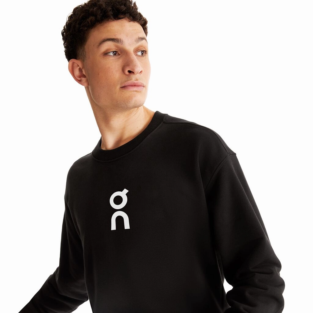Smooth Yarn On Men's Club Crew Black