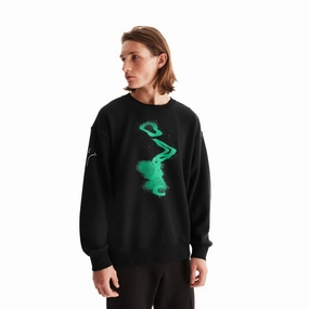 Kid Play On Men's Graphic Club Crew Black / Mint
