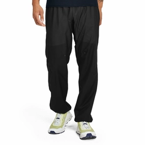 On Men's Ultra Pants Black MoistureWickingMaterial Windproof Outer Layer