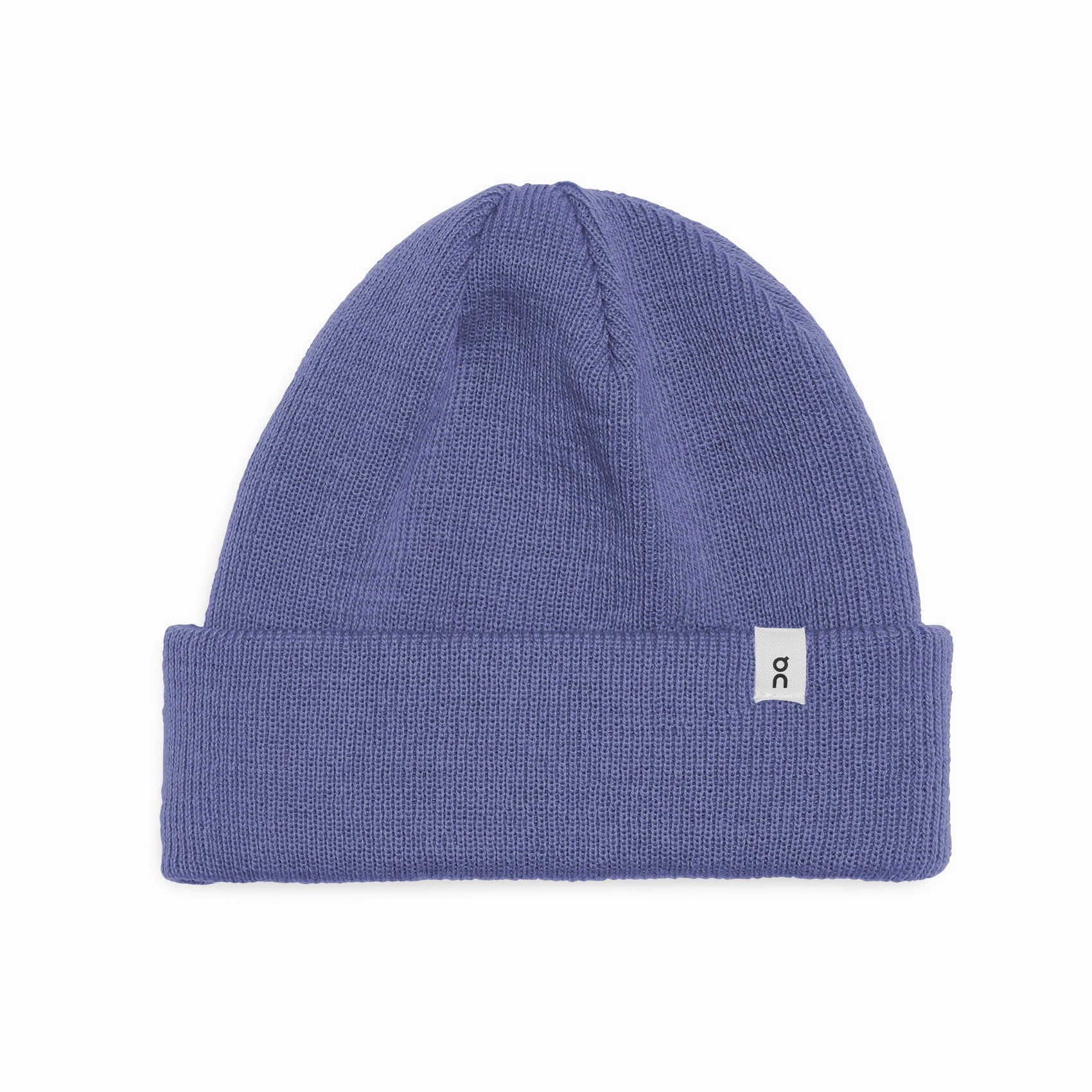 On Merino Beanie Blueberry Reflective details