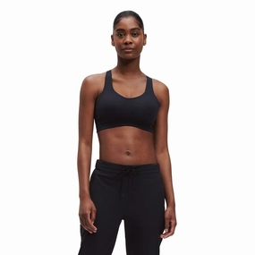 On  Women's Active Bra Black WaterRepellentCoating