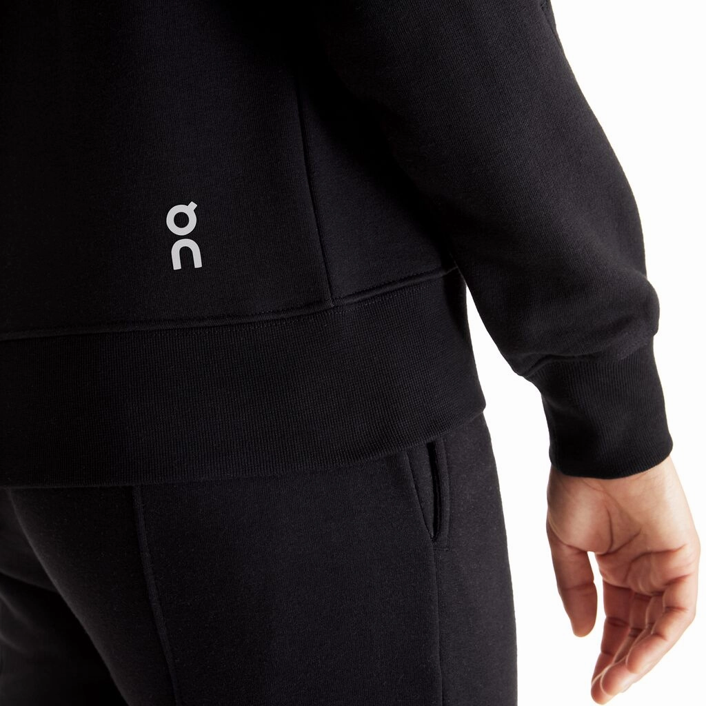 On Women's Club Crew Black OekoTexCertified Air Move