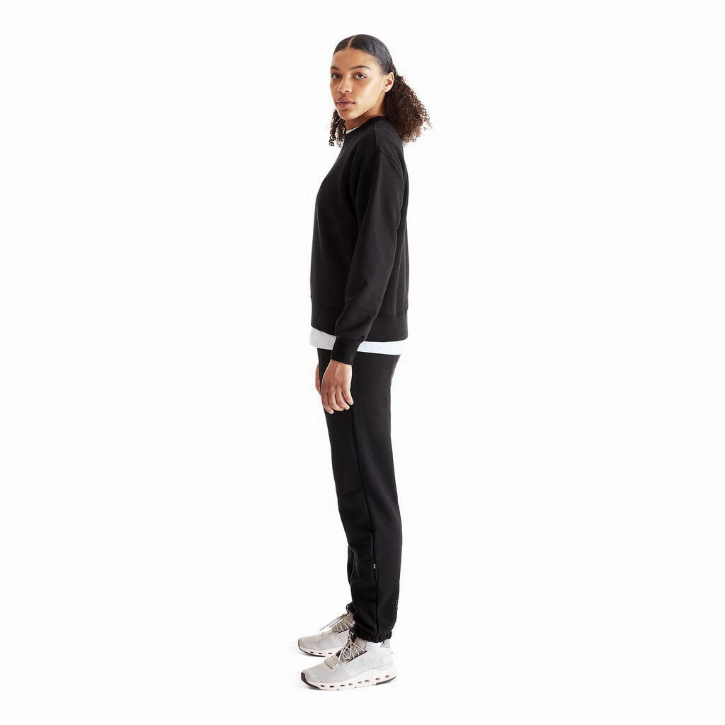 On Women's Club Crew Black AntiPilling Fabric