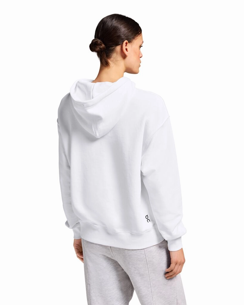 On Women's Club Hoodie White GridTexture