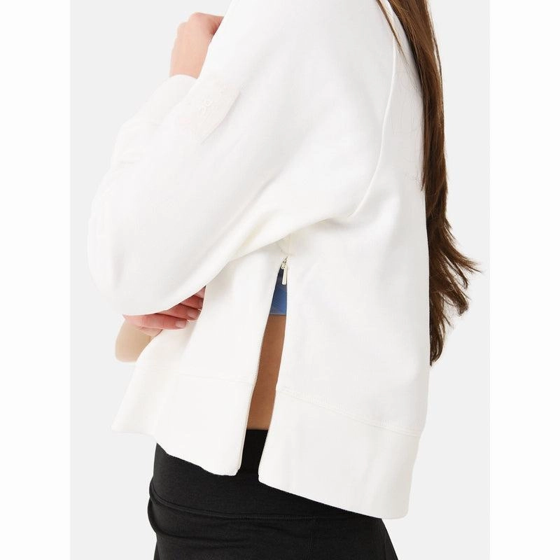 Layered Ply Construction SheerLayering On Women's Crew Neck - Undyed-White