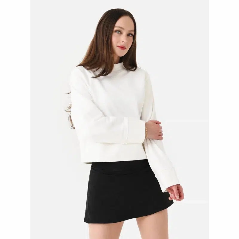 On Women's Crew Neck - Undyed-White ReinforcedArmholes