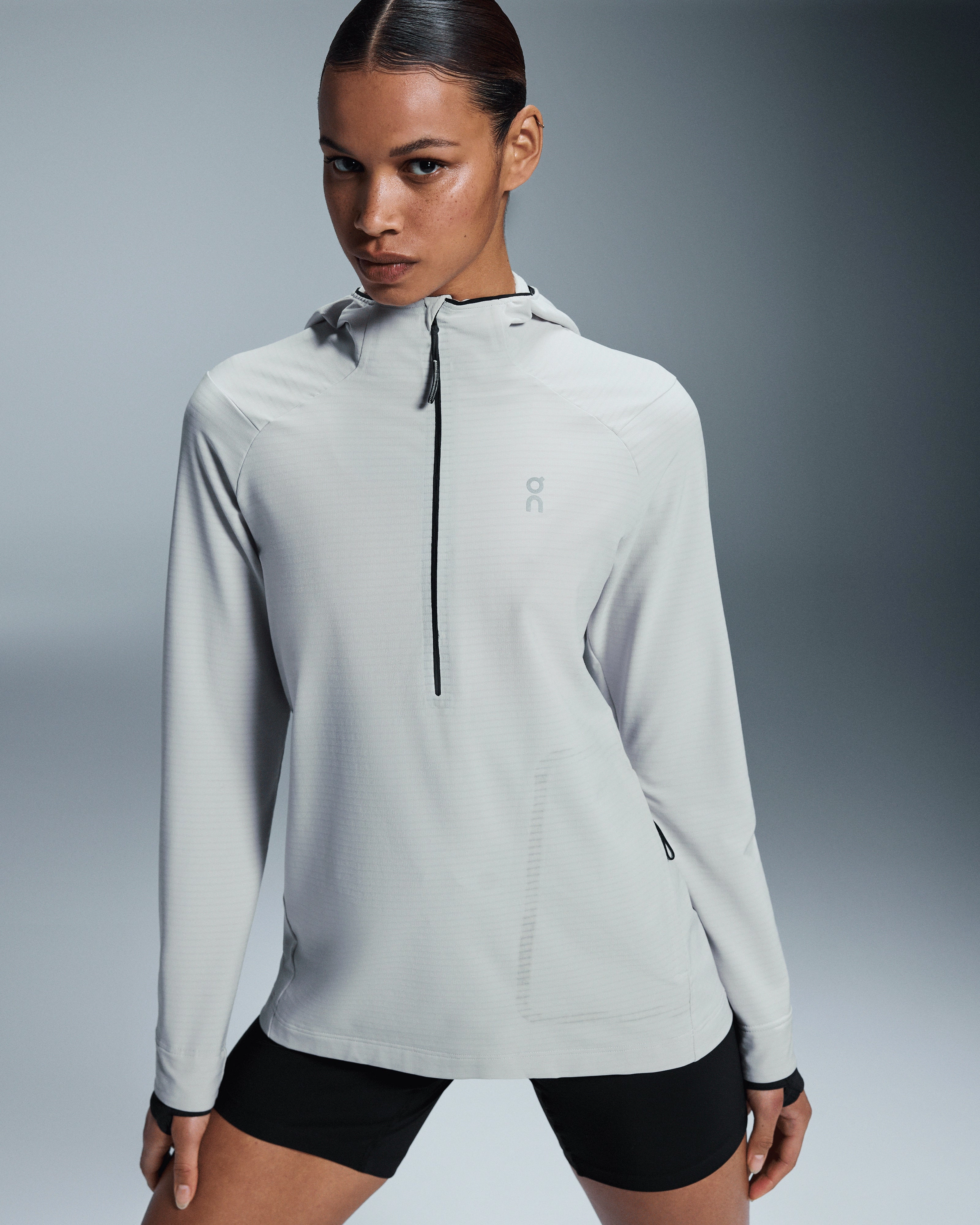 AntiStaticTechnology DoubleLayerReinforcement On Women's Pace Hoodie Glacier
