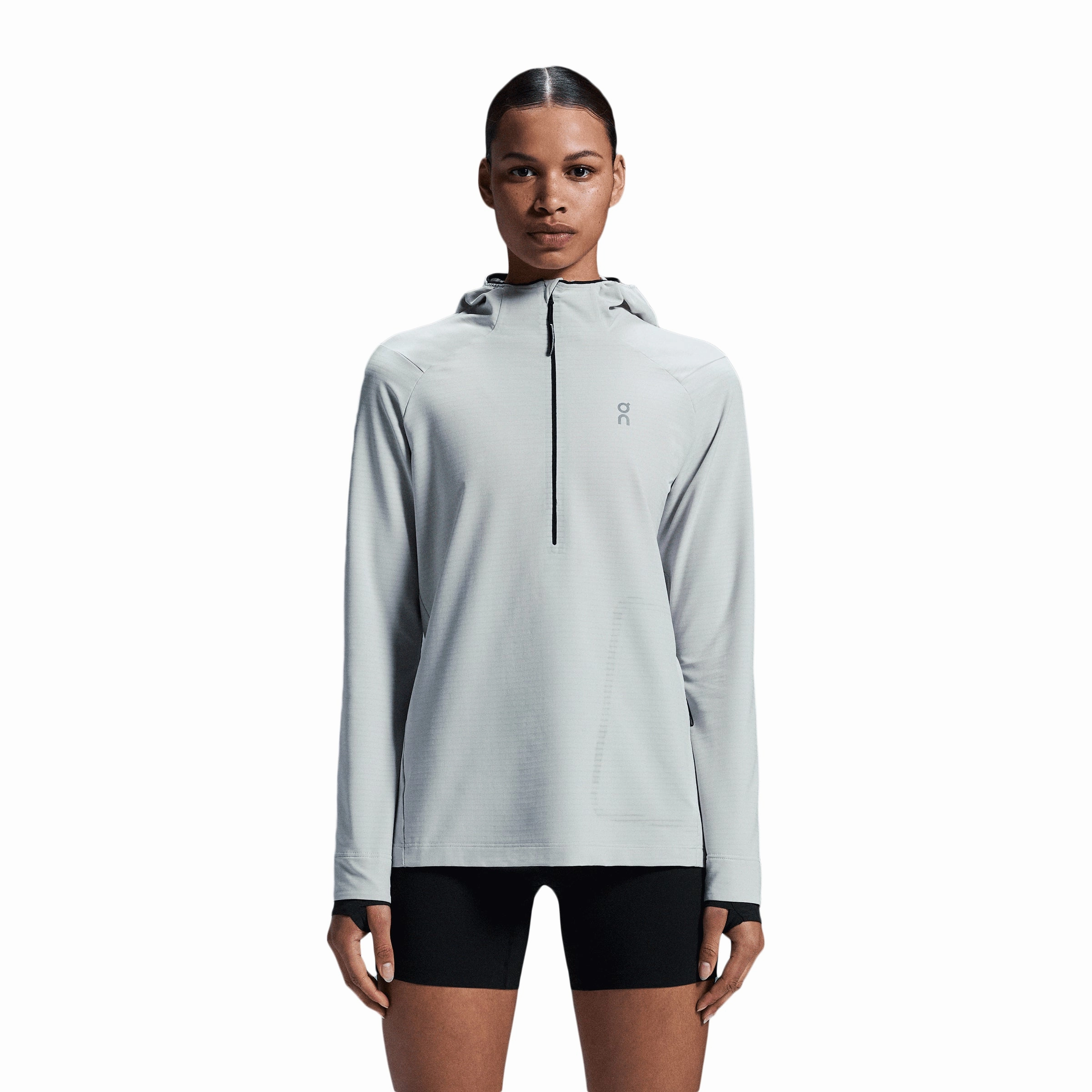 On Women's Pace Hoodie Glacier Reinforced Edges FrictionReducing Lining