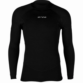 CompressionKnit Orca Neoprene Long Sleeve Mens Base Layer Top - Black
