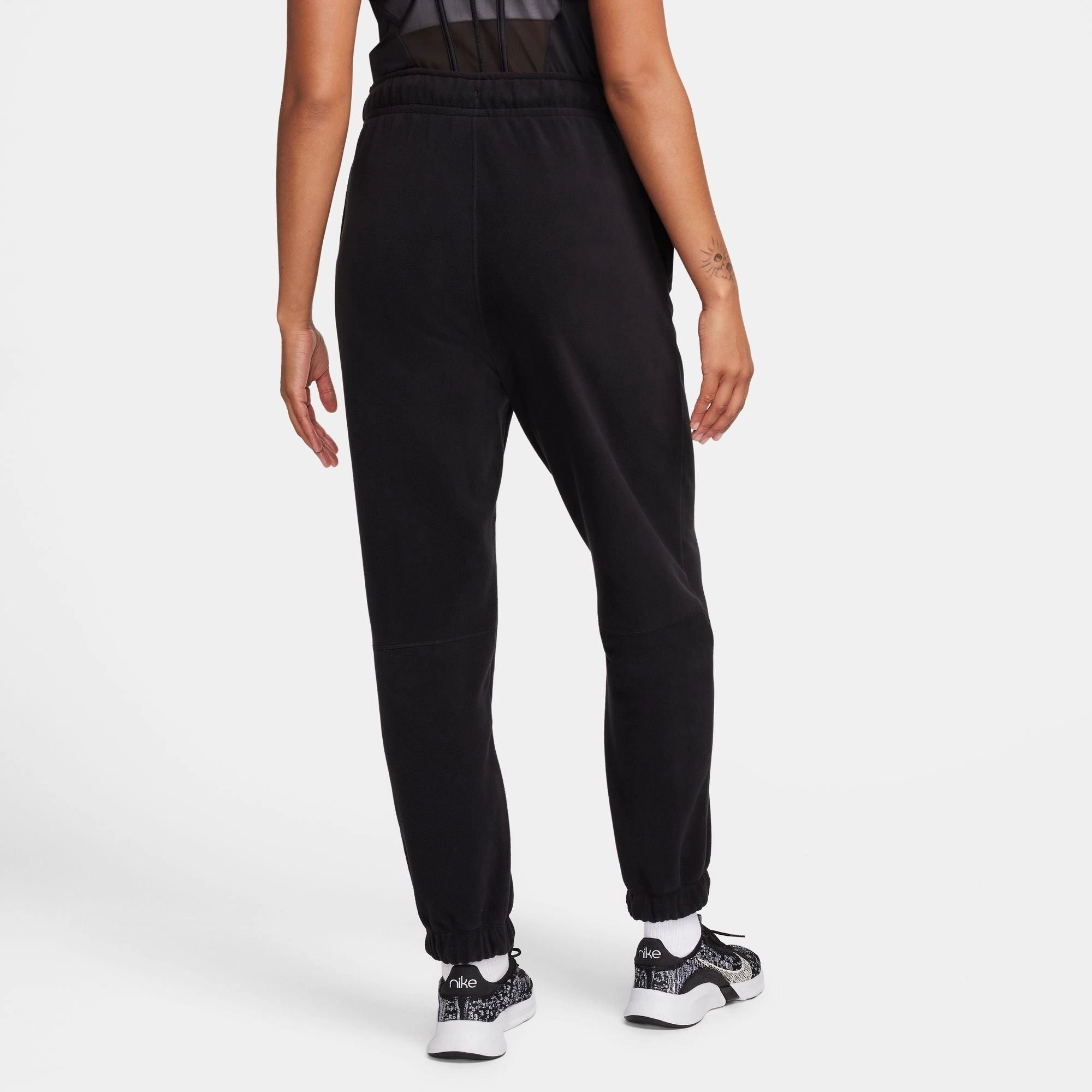Nike Women's Therma-FIT One Loose Fleece Pants Black / Pale Ivory AI Core