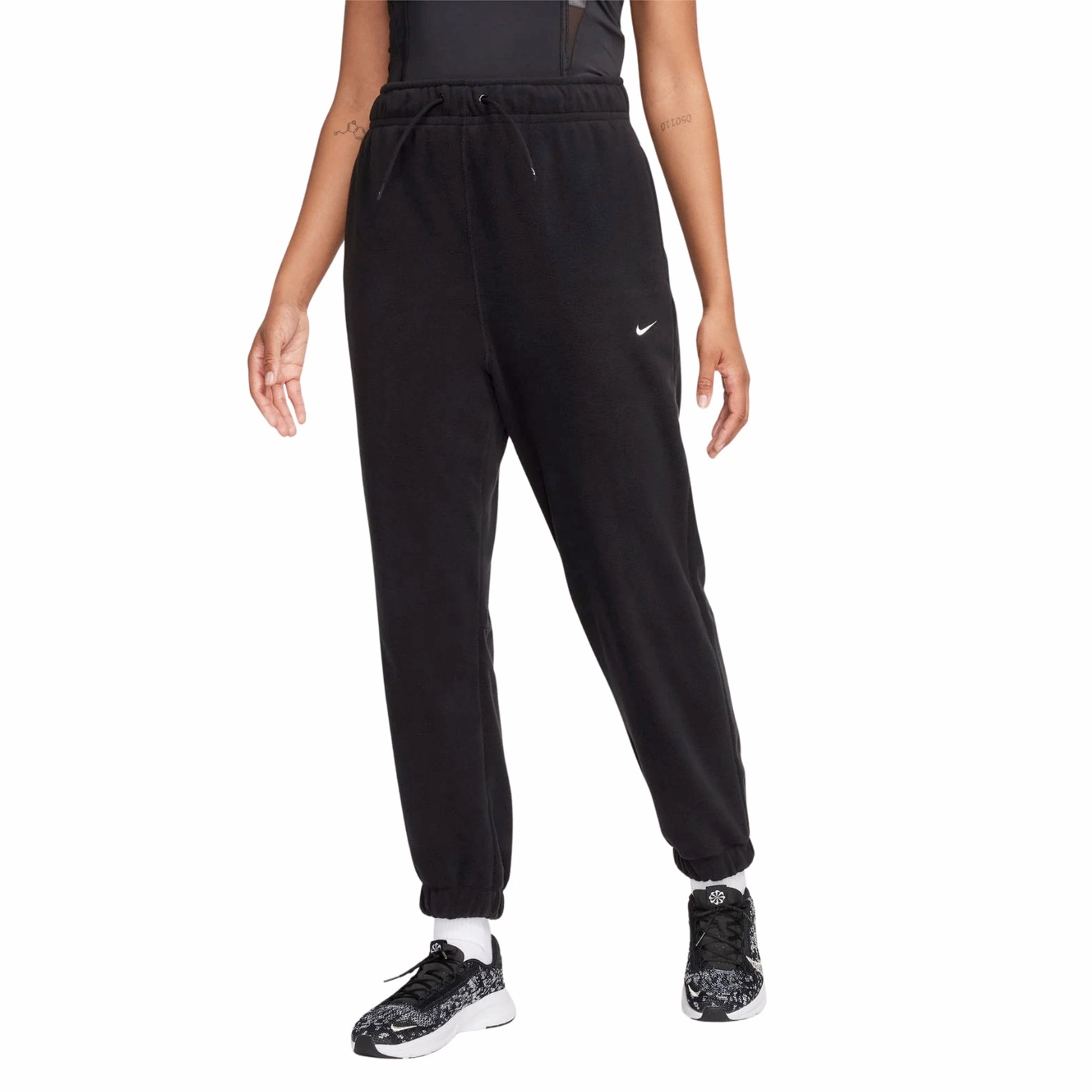 Daily Style Nike Women's Therma-FIT One Loose Fleece Pants Black / Pale Ivory