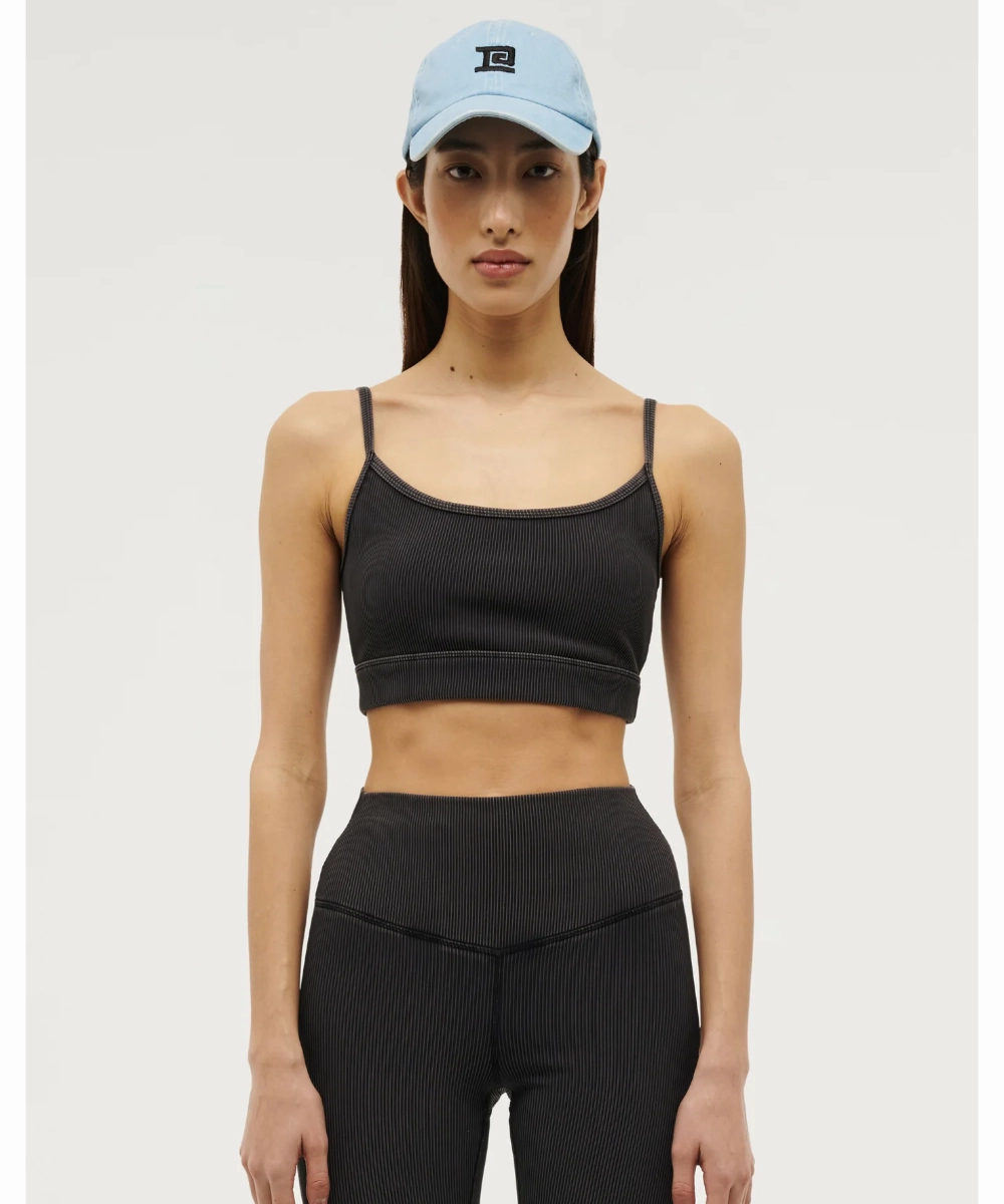 P.E Nation Actualise Sports Bra (Washed Black) Recycled materials BreathableLining