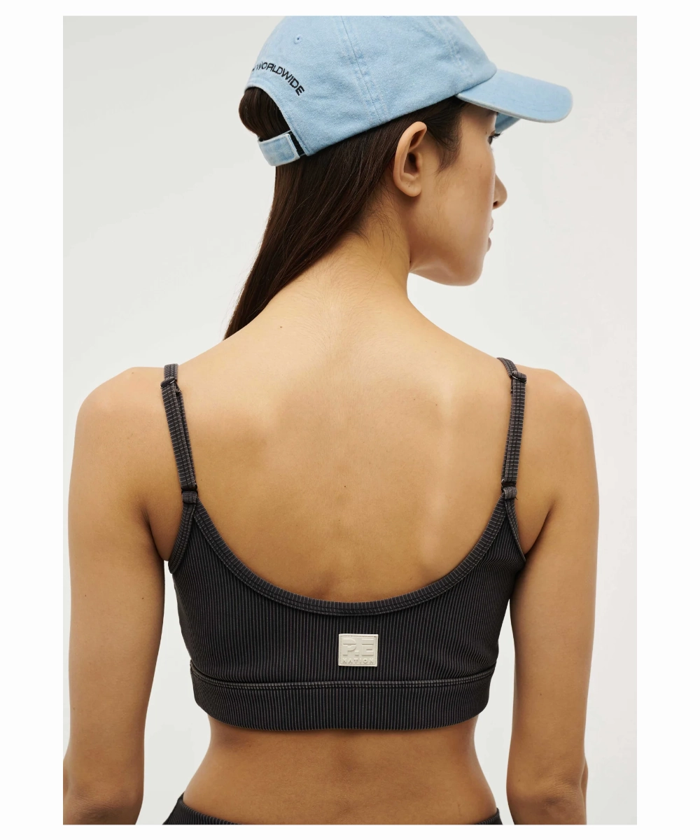 Night Charm P.E Nation Actualise Sports Bra (Washed Black)