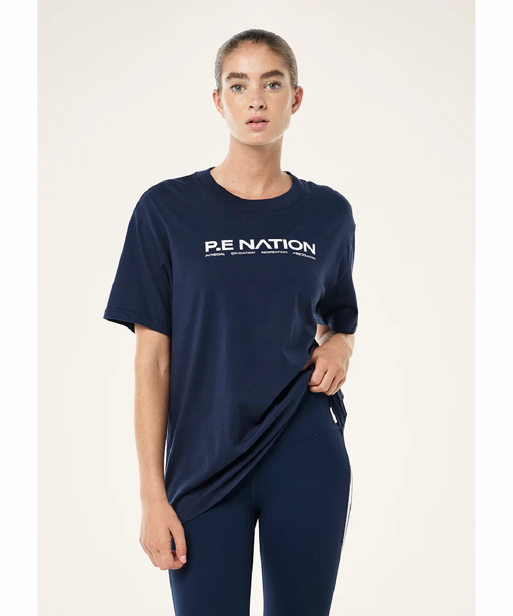 AntiPillingFabric AntiClingFabric P.E Nation Aero SS Tee (Dark Navy)