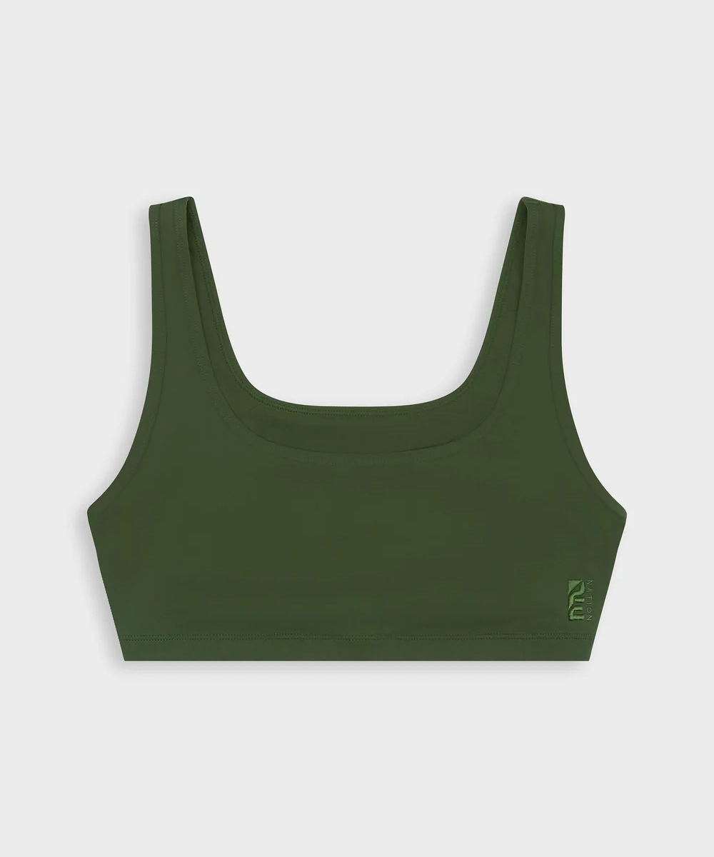 Ergonomic Cut Metro Edge P.E Nation Amplify Sports Bra (Rifle Green)